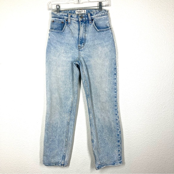 Abercrombie & Fitch The '90s Straight Ultra High Rise Curve Love Jeans 25/0 - Picture 1 of 15